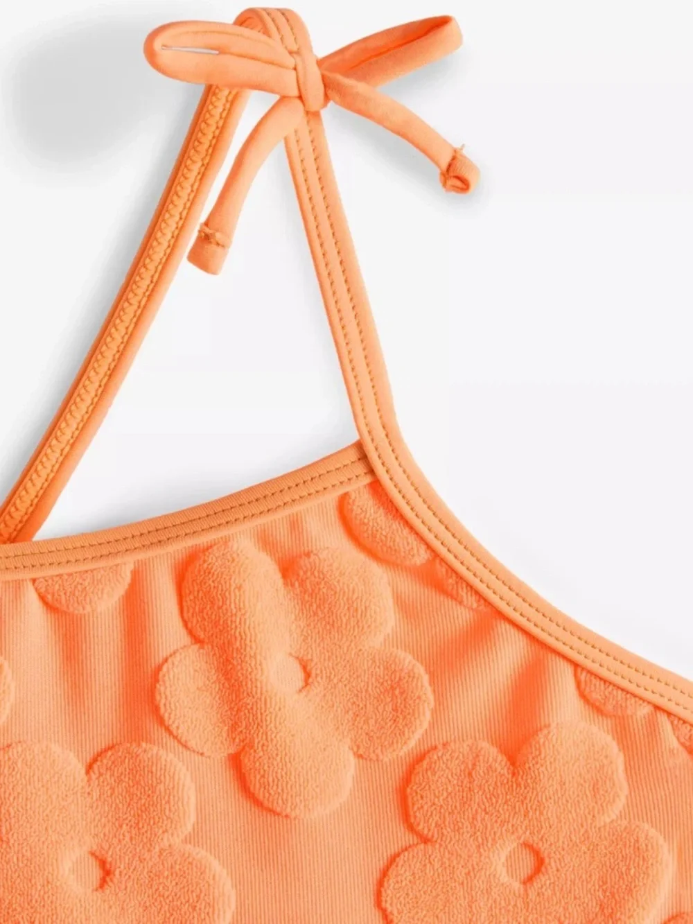 *NWT Macys Breaking Waves Big Girls Terry Texture Cut-Ou Orange 14